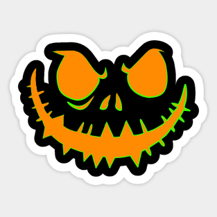 Pumpkin face halloween funny shirt and mask Sticker